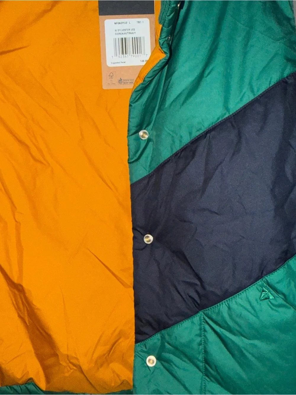 The North Face sleeveless puffer